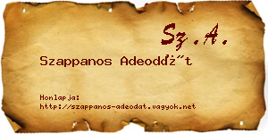 Szappanos Adeodát névjegykártya